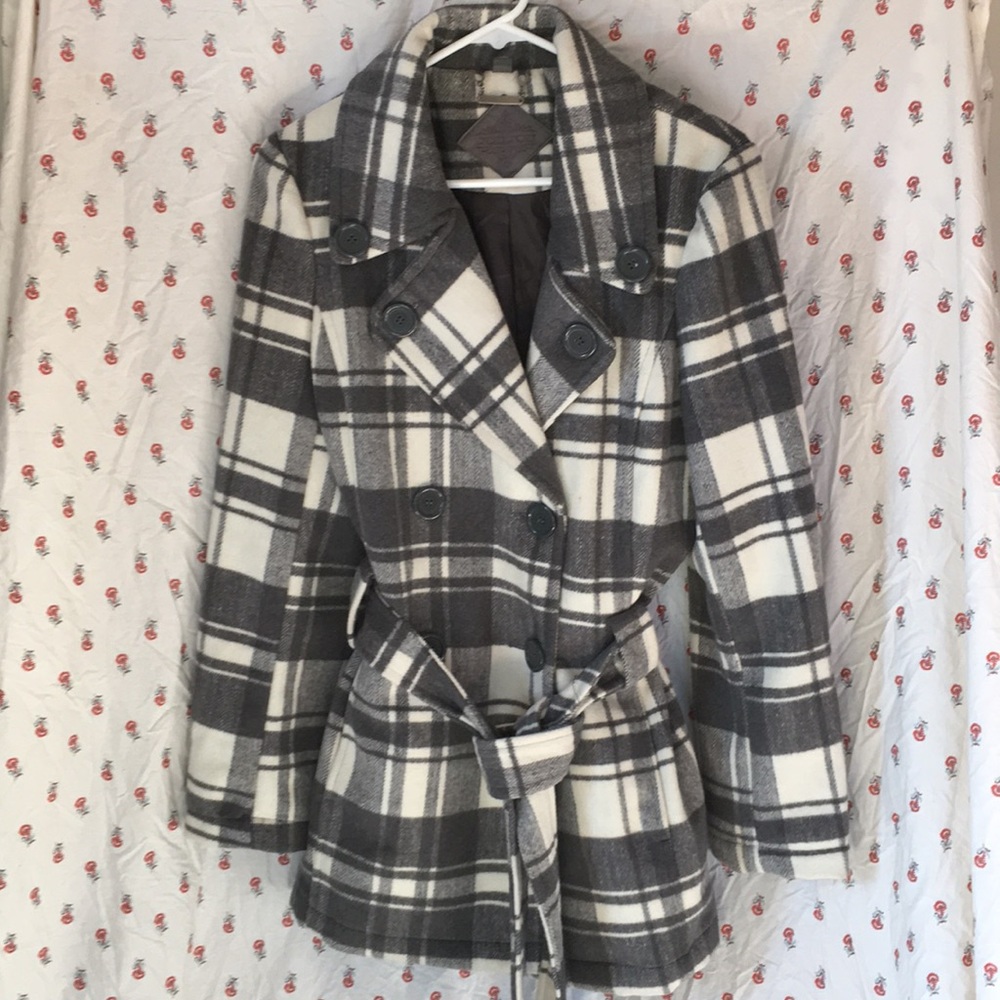 Plaid Peacoat